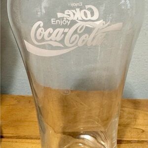 Set Of 3 Vintage Coca Cola Enjoy Coke Clear 6" Bell Shape Glasses